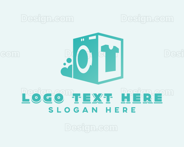 Laundromat Clothes Washing Logo