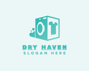 Laundromat Clothes Washing logo design