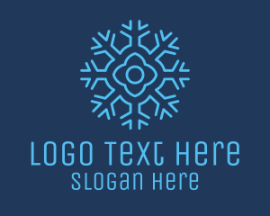 Winter Flower Snowflake logo