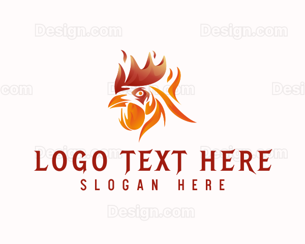 Chicken Flaming Restaurant Logo