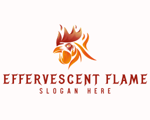 Chicken Flaming Restaurant logo design