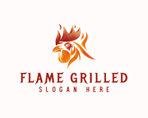 Chicken Flaming Restaurant logo design