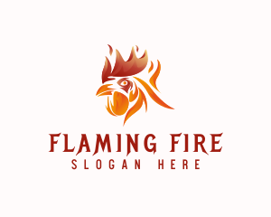 Chicken Flaming Restaurant logo design