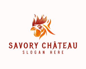 Chicken Flaming Restaurant logo design