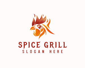 Chicken Flaming Restaurant logo design