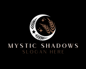 Mystic Moon Leaf logo design