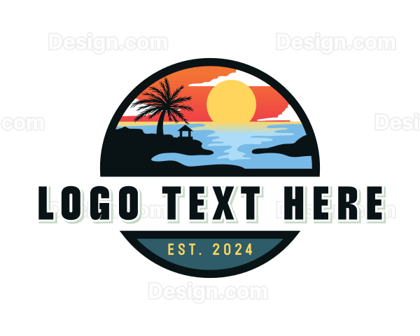 Resort Beach Vacation Logo