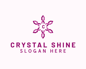 Flower Crystal Ornament logo design