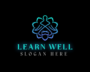 Wellness Lotus Yoga logo design