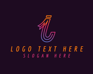 Modern Digital Letter I logo