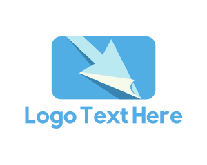 Product - Blue Paper Cursor logo design