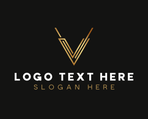 Luxury Modern  Letter V logo