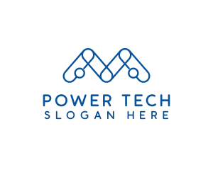 Blue Tech M logo
