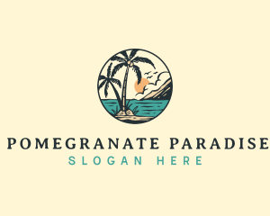 Tropical Summer Beach logo design