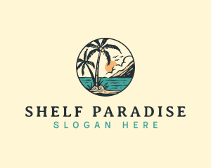 Tropical Summer Beach logo design