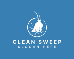 Housekeeping Sweep Broom logo design