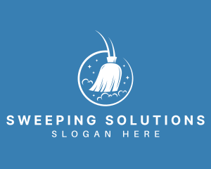 Housekeeping Sweep Broom logo design