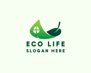 Eco Leaf Home logo design