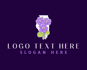 Illinois Violet Flower logo