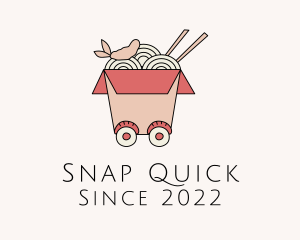 Chinese Noodles Food Cart  logo design