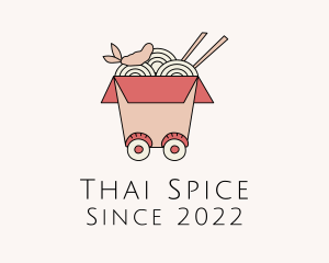 Chinese Noodles Food Cart  logo design