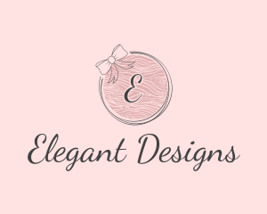 Beauty Feminine Ribbon Cosmetics logo design