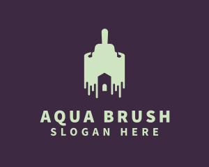 Home Paint Bucket & Brush logo design