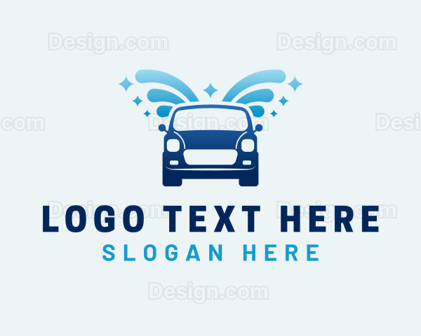 Gradient Wings Car Wash Logo