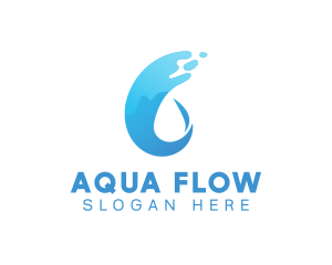 Liquid Water Flow logo design