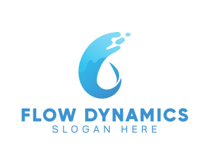 Liquid Water Flow logo design