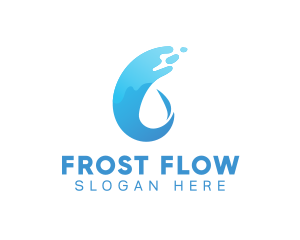 Liquid Water Flow logo design