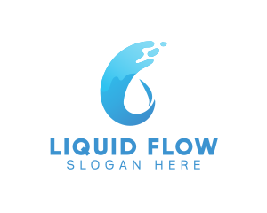 Liquid Water Flow logo design