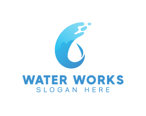 Liquid Water Flow logo design