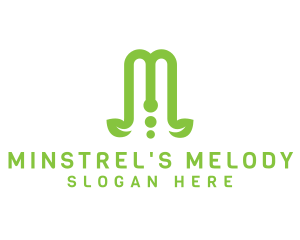 Green Vine M logo design