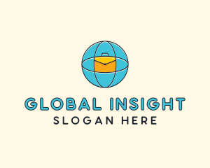 Blue Global Briefcase logo design