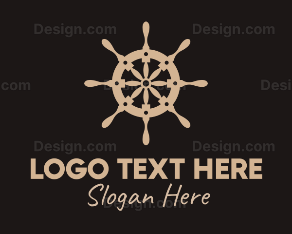 Nautical Ship Helm Logo