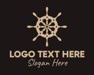 Nautical Ship Helm  logo