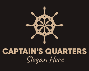 Nautical Ship Helm  logo design