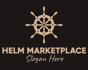 Nautical Ship Helm  logo