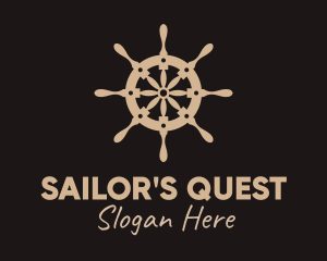 Nautical Ship Helm  logo design