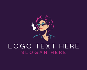 Smoking Woman Sunglasses logo