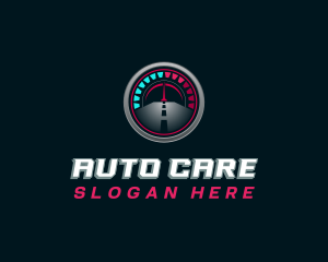 Automotive Speedometer Road logo design