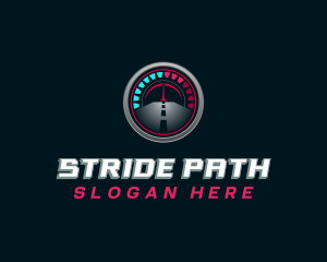 Automotive Speedometer Road logo design