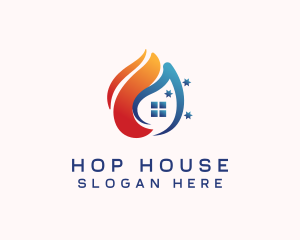 Hot Cold House logo design