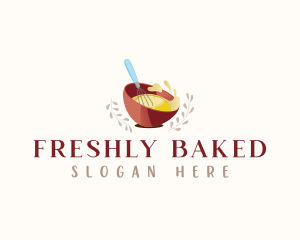 Whisk Bowl Baker logo design