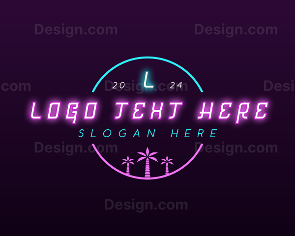 Neon Nightclub Bar Logo