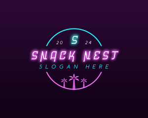 Neon Nightclub Bar logo design