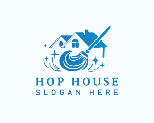 House Mop Housekeeping logo design