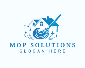 House Mop Housekeeping logo design