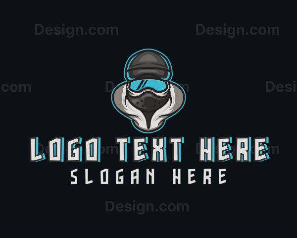 Snowboarding Gaming Mask Logo